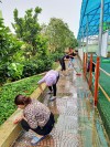 Trường Mầm non Phú Lương II tổng vệ sinh phòng chống dịch Covid- 19