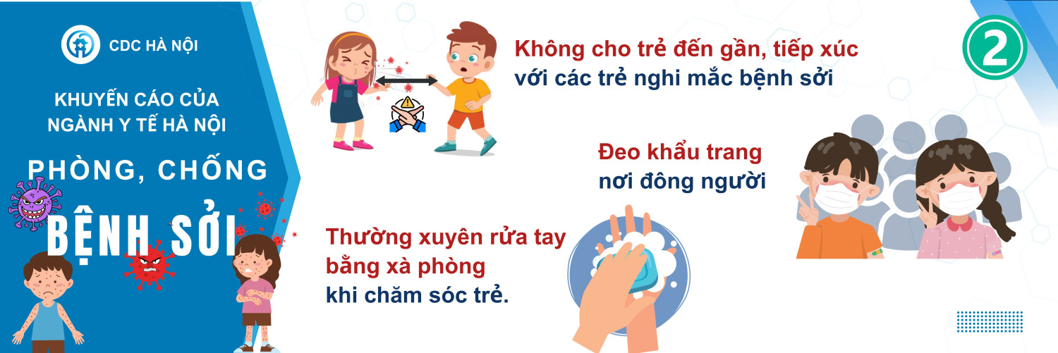 KHUYẾN CÁO CỦA NGÀNH Y TẾ HÀ NỘI VỀ PHÒNG CHỐNG BỆNH SỞI